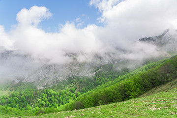 Fototapeta na wymiar Landscape at Urkiola park in Basque Country