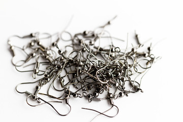 Earring hooks, with ball and coil