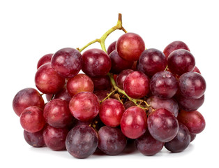 Red grapes on a white background