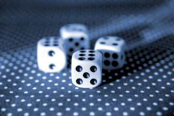 Rolling the dice concept for business risk, chance, good luck or gambling