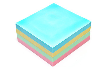 Sticky notes isolated on white background