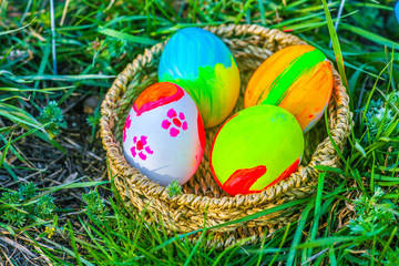 Colored Easter eggs