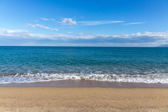 Beautiful beach, sea, sky, cloud