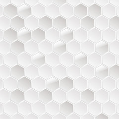 Abstract white hexagonal background.