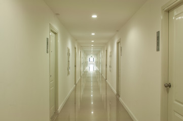 Walkway inside condominium.