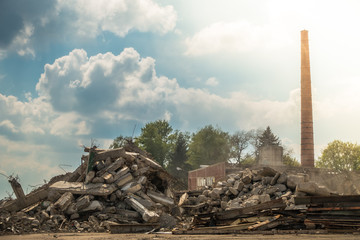 Abriss eines fabrik Geb&auml;udes