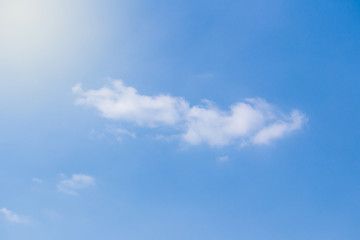 Obraz premium Beautiful a group of clouds in the blue sky during the sun shin background.