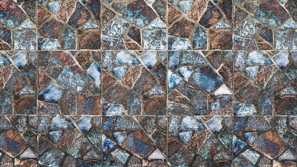 abstract square pixel mosaic on wall texture and background