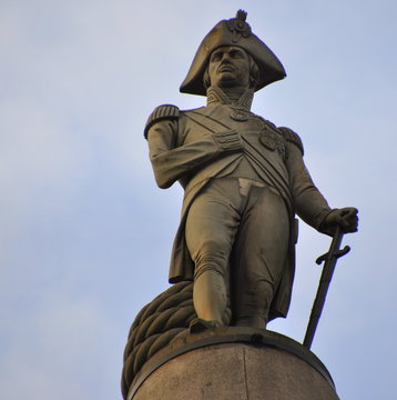 Statue Lord Nelsons auf der  Nelsons&auml;ule