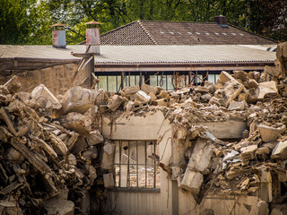 Bauschutt von gebäude Abriss