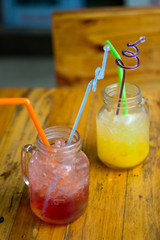 THAILAND - May 06, 2017 : Variety of cold drinks in small bottles
