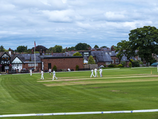 Fototapeta na wymiar Alderley Edge Cricket Club is an amateur cricket club based at Alderley Edge in Cheshire. 