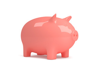 3d render of piggy bank with gold coins