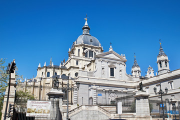 Fototapeta premium Almudena Cathedral is Catholic cathedral in Madrid, Spain