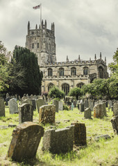 Obraz premium ancient church graveyard