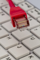 network cable on keyboard