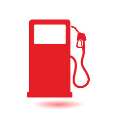 Gasoline pump nozzle sign.Gas station icon. Flat design style.