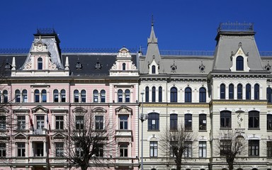 Fototapeta na wymiar Riga, Elizabetes 15-17, historical buildings, decorative elements