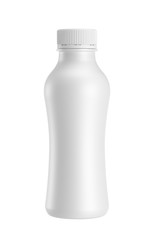 white plastic bottle isolated on white background, 3D rendering