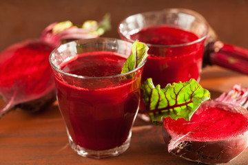 fresh healthy beetroot juice and vegetable