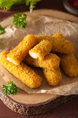 mozzarella cheese sticks with ketchup