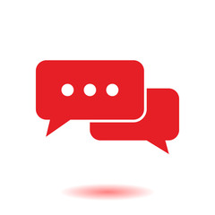 Icon of dialog vector illustration. Flat design style.