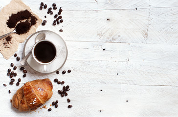 Coffee with croissant