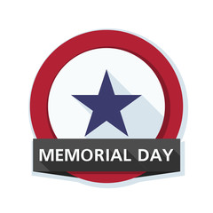 Obraz premium Memorial Day button illustration