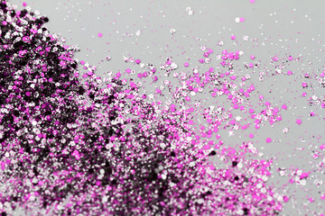 Obraz na płótnie Canvas Pink glitter - macro photo
