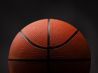 Basketball on dark background