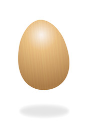 Egg shaker - wooden hand percussion instrument - isolated vector illustration on white background.