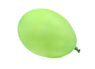 Beautiful green balloon isolated on white background