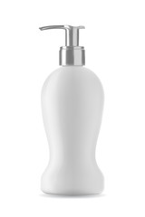 Isolated soap bottle on white background. 3D illustration.
