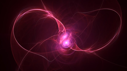 3D rendering abstract fractal light background