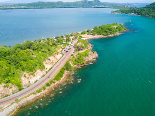 Obraz premium Coastal road to Nang Phaya Hill