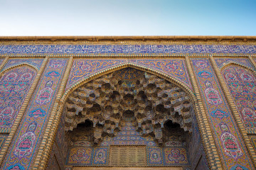Obraz premium Decoration ceramic tile mosaic of the mosque in Iran