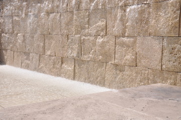 TONE WALL WITH fountain