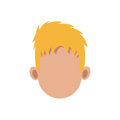 male head faceless hair style image vector illustration