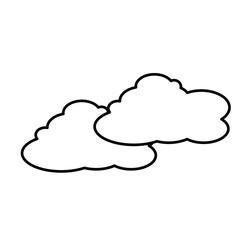 cloud sky weather natural line vector illustration
