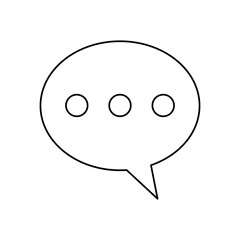 bubble speech message communication line vector illustration