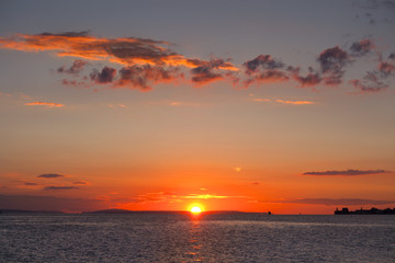 Fototapeta premium sonnenuntergang am bodensee