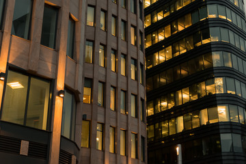 Fototapeta premium Buildings of the office center. Business background