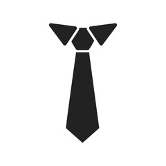 Tie flat icon. Necktie vector illustration.