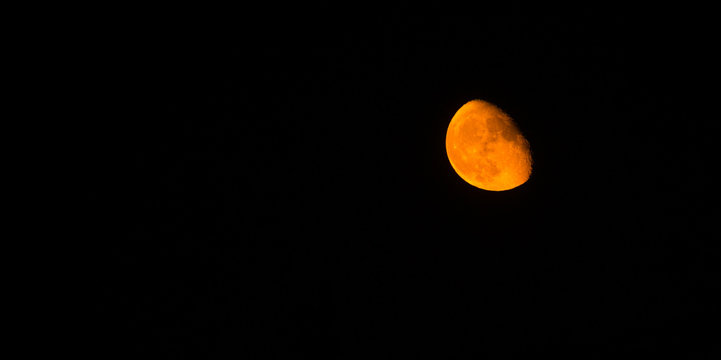 Blood Moon Lunar View Black Background Atmosphere Planet
