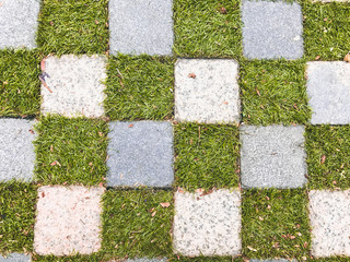 grass and stone floor background