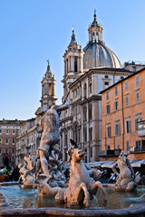 Piazza Navona Roma - obrazy, fototapety, plakaty