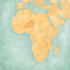 Map of Africa - Niger