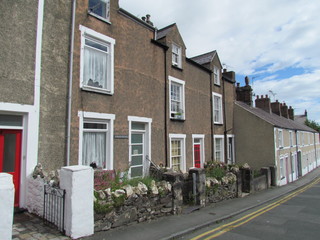 Fototapeta na wymiar Häuser, Häuserzeile in Wales in England