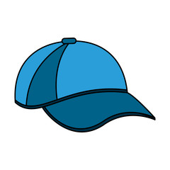 color image cartoon blue sport cap headwear vector illustration