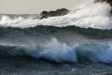  waves in  sea storm